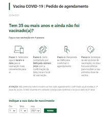 quem tem mais de 35 anos ja pode agendar vacina contra a covid eco