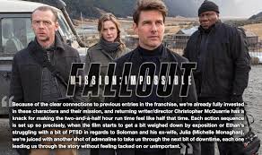 Tom cruise with mission impossible. Movie Mayhem Mission Impossible Fallout Chaos Breeds Chaos