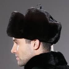Authentic soviet army military surplus uniform winter hat, created by the hardy russians to withstand their harshest winters. Ursfur Mens Russian Ushanka Hat Leather Winter Real Mink Fur Trapper Cap Accessories Hats Caps
