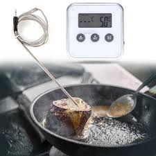 Electronic Thermometer Timer Food Meat Temperature Meter Gauge Food Probe Wireless Electronic Bbq Cooking Temperature Meter Tool