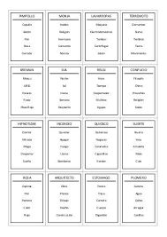 Cartas Juego Tabu Taboo Game Taboo Cards Taboo