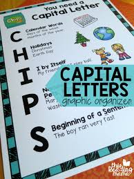 Capital Letters Graphic Organizer For Young Writers
