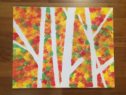 Kids Fall Painting Project Fall Art Projects Night Painting Fall Kids