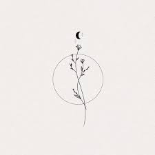 Moon Flow Art Print By Kalunae X Small Line Art Tattoos Tattoos Inspirational Tattoos