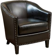 Amazon Com Christopher Knight Home Black Carlton Leather Club Chair Home Kitchen Leather Club Chairs Leather Side Chair Club Chairs
