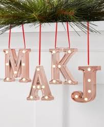Ganz Led Light Up Marquee Initial Ornaments Letter Initials Ornament Christmas Decorations Sale Christmas Decorations