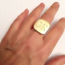 Wie man einen ring für männer schmiedet | swr handwerkskunst. Amazon Com Square Signet Ring Gold Signet Ring Engraved Ring Personalized Ring Handmade
