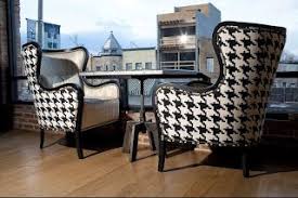 Black And White Houndstooth Chair Vintage Industrial Inspired Furniture Restaurant Furniture Furniture Velvet Dining Chairs Outdoor Chairs
