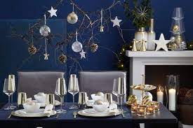 deco de table de noel nos inspirations or bleu nature et chic deco table noel decoration de noel bleue deco table