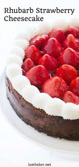 Making A Classic Rhubarb Strawberry Cheesecake Is One Of The Best Ways To Usher In Summer It S Also A Cheesecake Easy Cheesecake Recipes Strawberry Cheesecake