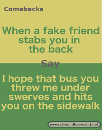 How To Respond To A Fake Friend I Should Have Said Funny Insults And Comebacks Fake Friend Quotes Sarcasm Comebacks