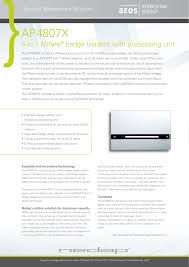 Read 274 reviews from the world's largest community for readers. Ap4807x 4 In 1 Mifare Badge Readers With Processing Unit Security Management Solutions Manualzz