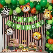 Jungle themed balloon garland/diy birthday decorations. Jungle Safari Theme Party Supplies 137pcs Balloon Garland Kit Favors For Kids Boys Birthday Baby Shower Decor Green Balloons For Parties Party Birthday Balloons Decorations Shopee Malaysia