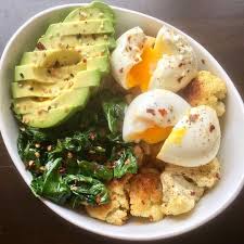 Keto Diet On Instagram Keto Breakfast Roasted Cauliflower Sauteed Baby Spinach 1 3 Avocado An Keto Recipes Easy Keto Meal Prep Meals