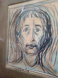 Mountain sunset oil painting