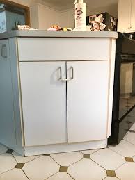 Painted kitchen cabinet ideas and makeover reveal the. How To Add Trim And Paint Your Laminate Cabinets Brepurposed