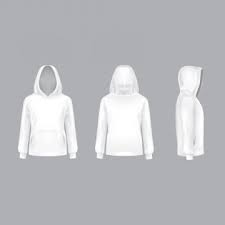 Vector Mockup With Realistic White Hoodie Hood Hoodie Hoody Png And Vector With Transparent Background For Free Download Hoodie Vector Hoodie Template White Hoodie