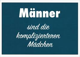 Postkarte Spruche Humor Manner Sind Die Komplizierteren Madchen Postkarten Universum De