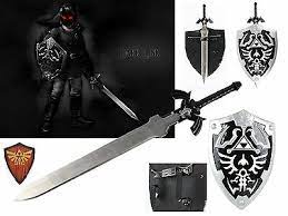 Maybe you would like to learn more about one of these? Dark Link Hylian Legend Of Zelda Shield And Black Master Sword Set Ocarina Time Ebay