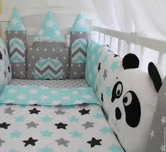 кровати для детей от 2 лет с бортиками купить Komplekt S Zamkom I Pandami Zakazat Na Yarmarke Masterov Agxgbru Tekstil Ufa Sshit Detskoe Detskaya Komnata Malchikov Detskie Podushki