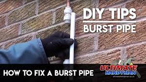 Mar 20, 2021 · shut off the main water supply valve, drain the damaged water line and use a pipe cutter to cut out a section of pipe that extends about 1 in. How To Fix A Burst Pipe Youtube
