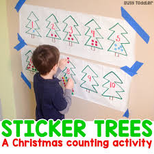 Check out our ideas for hats and bonnets for kids and you to make together. Sticker Trees Christmas Counting Activity Busy Toddler