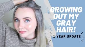 Trying to figure out the best way to grow out your grey hair? Growing Out Gray Hair 1 Year Update My Tips Youtube
