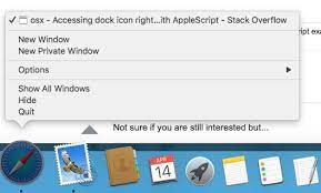 Click here to return to the 'hide any program's dock icon' hint. Add Commands To Existing Application Right Click Menu In Macos Dock Stack Overflow