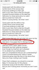 Check spelling or type a new query. Megan Hallahan On Twitter Am I The Only One Whose Ever Noticed That Post Malone References The Office In Candy Paint