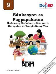 1 taon sa kagamitan para sa paggawa ng mga pamahid. Esp9 Q2 M1 Karapatanattungkulinngtao