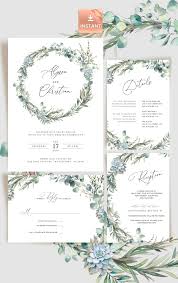 Reese Boho Greenery Wedding Invitation Template Invitation Etsy Wedding Invitations Boho Greenery Wedding Invitations Wedding Invitation Templates