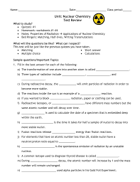 The worksheet is an assortment of 4 intriguing pursuits that will enhance your kid's knowledge and abilities. Nuclear Chemistry Test Review