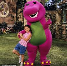 Selena Gomez Shares Throwback Snap With Dinosaur Barney When She Was 7 Selena Gomez Barney Selena Gomez Child Selena Gomez With Fans