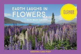 The earth laughs in flowers. flowers don't worry about how they're going to bloom. 57 Flower Quotes To Appreciate Their Beauty Greeting Card Poet