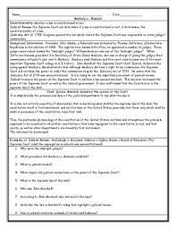 Madison influenced the structure of the third branch, and how the court's use of judicial review can be interpreted as activism or restraint. Marbury V Madison Judicial Review Reading Worksheet With Answer Key