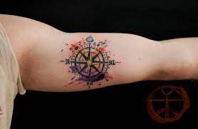 Adidas originals, huf, fila ralphlauren,. Arm Wind Rose Tattoo By Galata Tattoo