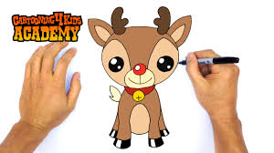 Each animal is unique and it is easier to capture the physical uniqueness of each character when this one is drawn with few details and simple and. How To Draw Rudolph Christmas Art Lesson Youtube