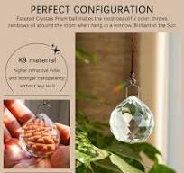 HDCRYSTALGIFTS 4 Adet 40 mm Şeffaf Kristal Prizma Küreleri Güneş Yakalayıcı  Gökkuşağı Kolye Ucu Üretici, Asılı Kristaller, Pencere için Avize ...