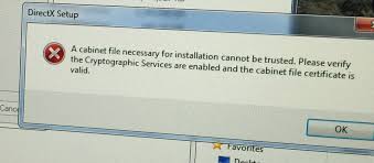 Please verify the cryptographic services are enabled and the cabinet file is valid. Is There A Way To Save My Fsx