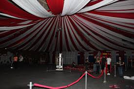 Transform Your Gym With A Circus Tent For Prom Hang Red And White Plastic Table Cloths You Can Buy From Party Pl Prom Decor Vintage Circus Theme Prom Themes