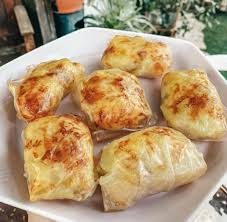Replace plain flour with 100g soy flour, 100g rice flour, 100g tapioca flour, 80g potato flour and a large pinch of turmeric. Rice Paper Bourekas Gluten Free