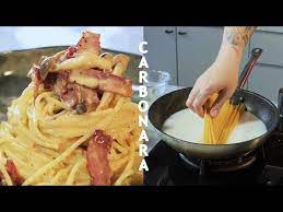 Anda tidak harus menggunakan cooking cream (krim masak) atau whipping. Download Asmr Carbonara Fire Noodles Eating Sounds No Talking Sas Asmr Mp4 Video Recipe Cook 2021
