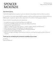 Strategic Planning Director Cover Letter