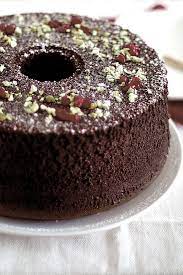 Chocolate Chiffon Cake Life Is Great Chocolate Chiffon Cake Desserts Dessert Recipes