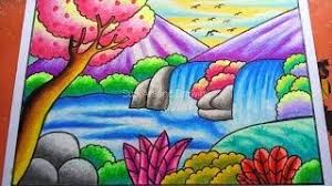 32 Gambaran Pemandangan Dengan Crayon Google Has Many Special Features To Help You Find Exactly What Youre Looking Fo Di 2020 Pemandangan Cara Menggambar Seni Krayon