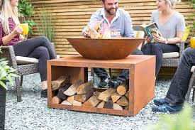 Getting back to basics where food, fire, and fun are all combined into a little rustic sumpin' sumpin' called campfire cooking. Large Rusty Shabby Chic Firepit With Log Stand Savvysurf Co Uk