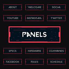 Phantom Valorant Theme 18 Twitch Panel Package Main Color Etsy Uk Twitch Streaming Setup Twitch Paneling