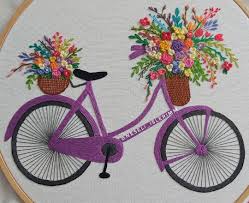 Pin By Ana Lucia Andrade On Camisetas Bordadas In 2020 Embroidery Bicycle