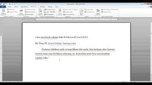 Cara Membuat Catatan Kaki Di Microsoft Word 2010 Youtube