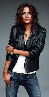 Halle Berry Halle Berry Style Fashion Black Leather Jacket